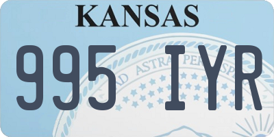 KS license plate 995IYR