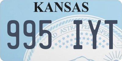 KS license plate 995IYT