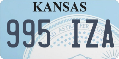 KS license plate 995IZA