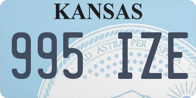 KS license plate 995IZE