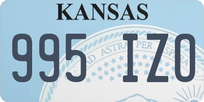 KS license plate 995IZO