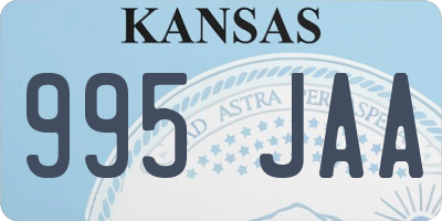 KS license plate 995JAA