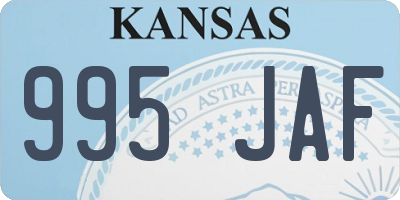 KS license plate 995JAF