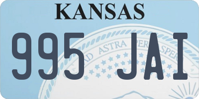 KS license plate 995JAI