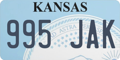 KS license plate 995JAK
