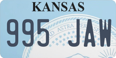 KS license plate 995JAW
