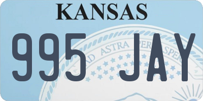 KS license plate 995JAY