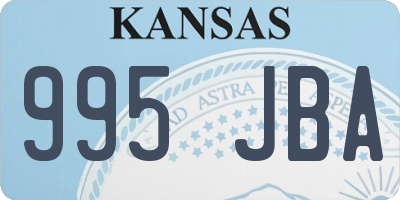 KS license plate 995JBA