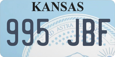 KS license plate 995JBF