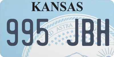 KS license plate 995JBH