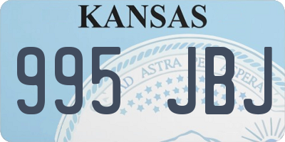 KS license plate 995JBJ