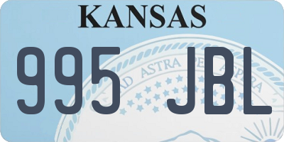 KS license plate 995JBL