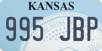 KS license plate 995JBP