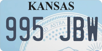 KS license plate 995JBW