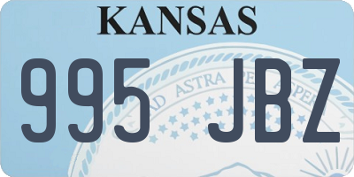 KS license plate 995JBZ