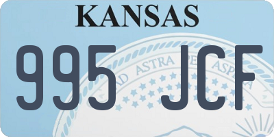 KS license plate 995JCF