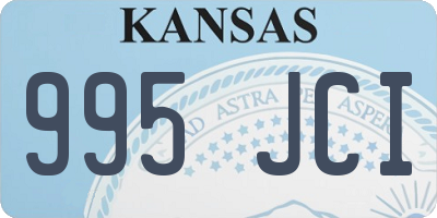 KS license plate 995JCI