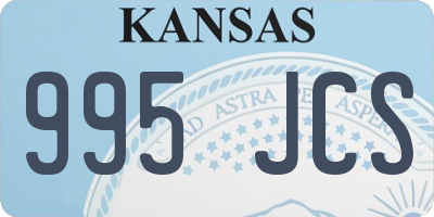 KS license plate 995JCS