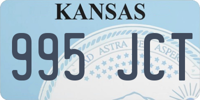 KS license plate 995JCT