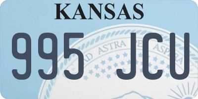 KS license plate 995JCU