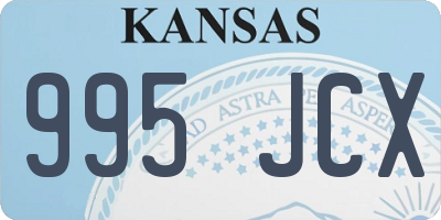 KS license plate 995JCX
