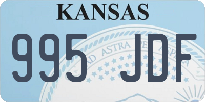 KS license plate 995JDF