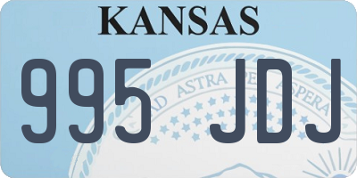 KS license plate 995JDJ