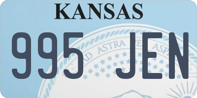 KS license plate 995JEN