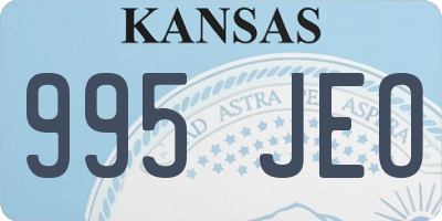 KS license plate 995JEO