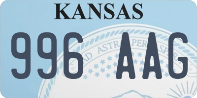 KS license plate 996AAG