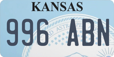 KS license plate 996ABN
