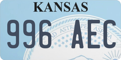 KS license plate 996AEC