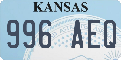 KS license plate 996AEQ