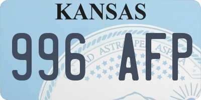 KS license plate 996AFP