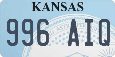 KS license plate 996AIQ
