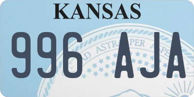 KS license plate 996AJA