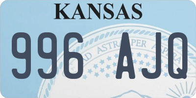 KS license plate 996AJQ