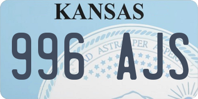 KS license plate 996AJS