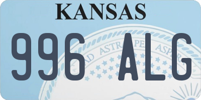 KS license plate 996ALG
