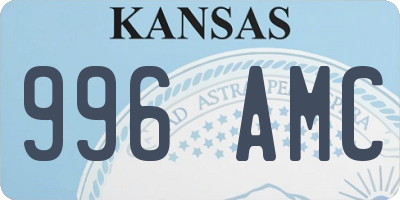 KS license plate 996AMC