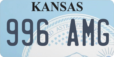 KS license plate 996AMG