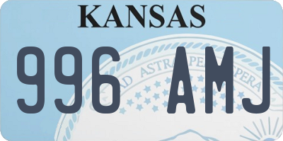 KS license plate 996AMJ