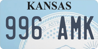 KS license plate 996AMK