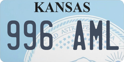 KS license plate 996AML