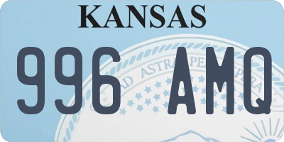 KS license plate 996AMQ