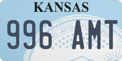 KS license plate 996AMT