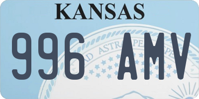 KS license plate 996AMV