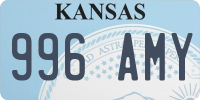 KS license plate 996AMY