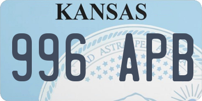 KS license plate 996APB