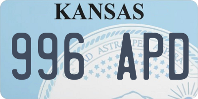 KS license plate 996APD